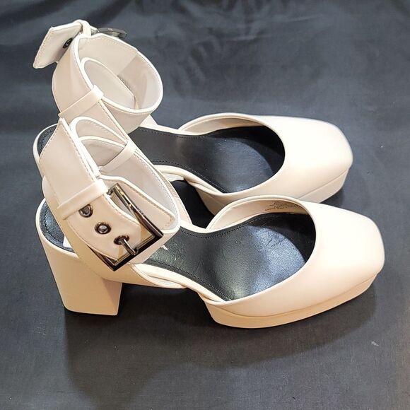 BRAND NEW DKNY BRIELLA LEATHER PLATFORM ANKLE WRAP PUMPS - Picture 10 of 16